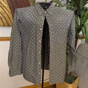 H&M Blue Polka Dot Shirt